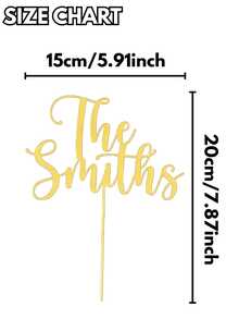 1/3/5 cái topper bánh sinh nhật cá nhân hóa, đĩa trang trí bánh tiệc tùy chỉnh tên, acrylic vàng/bạc/vàng hồng, trang trí bánh tùy chỉnh số tuổi và tên, phù hợp cho đám cưới, bánh kỷ niệm, quà tặng độc đáo - Nhiều màu 2 - Xem 2
