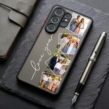 Personalized Custom Name Phone Case Compatible With Samsung Galaxy S26 S25 Plus And Ultra Series Custom Initial Printed Protective TPU Case Compatible With Samsung Galaxy S26 S25 Plus And Ultra Cover Stylish Slim Bumper Protection Edge Raised Anti Drop Mobile Phone Cover Daily Gift For Family And Friends - Blue - View 4