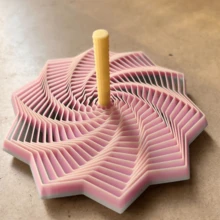 3D打印减压星光学错觉折叠拼图玩具，多边形胡萝卜塔螺旋3D桌面 - 彩色 - 查看 3