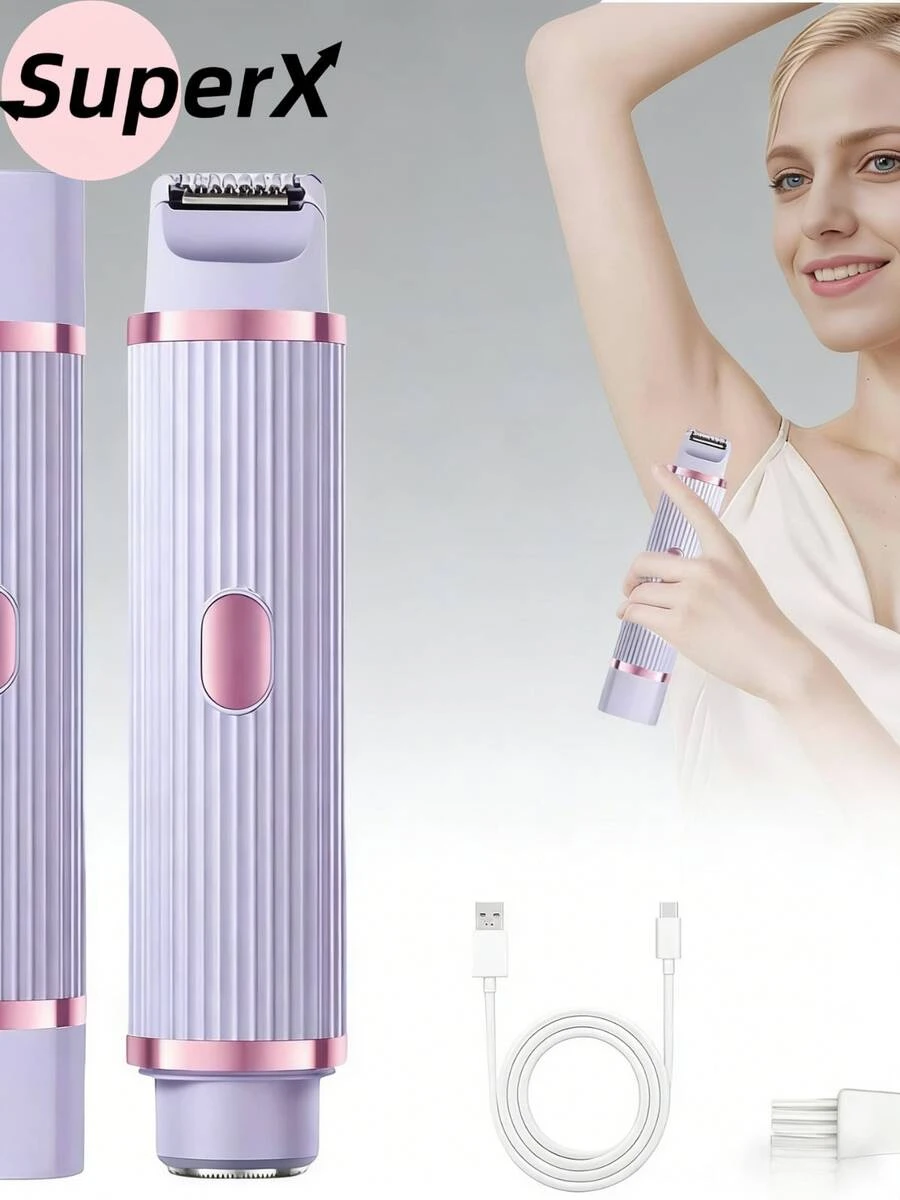 Rechargeable Electric Epilator For Women | Portable Double Razor - Painless Hair Removal For Home And Travel Use - Mô hình nâng cấp - Xem 1