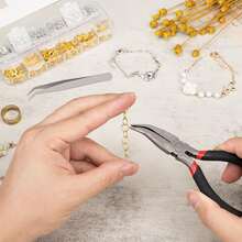 1 Hộp Khóa Tôm Hùm, Hạt Vòng, Bộ Dụng Cụ Làm Trang Sức, Dùng Để Tự Làm Vòng Tay, Lắc Tay, Dây Chuyền, Khuyên Tai, Đồ Thủ Công Trang Sức Và Sửa Chữa. - A - Xem 2