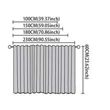 1pc Minimalist Floral Print Curtain, Farmhouse Style Coffee Shade, Short Partition Curtain, Window Door Decor - Multicolor - View 2