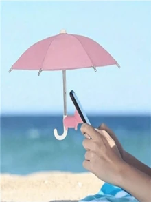2pcs/Set Phone Sun Umbrella, Phone Anti-UV Sun Umbrella - Universal Adjustable Cute Pig Suction Cup Holder, Outdoor Phone Sun Shade, Outdoor Anti-Glare Phone Stand Sun Visor, Travel Essential - Multicolor - View 6