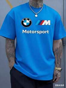 Iconic  Roundel Emblem Representing Precision Automotive Engineering And M Motorsport Logo Signifying High Performance Racing 220g Tshirt - Blue - View 5