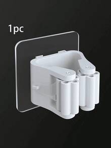 1/3/4/8 piezas Ganchos para trapeador sin taladro, Sujetadores adhesivos fuertes para trapeador, Colgadores de pared para trapeador, Ganchos ahorradores de espacio para baño, Estantes de almacenamiento fijos para escobas, Adecuados para baño, cocina y jardín - Gris - Ver 10