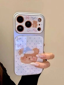 可爱蓝色波点小熊手机壳，兼容苹果 16/17 Pro Max/15 Pro，女士保护套，14/13 - 彩色 - 查看 5