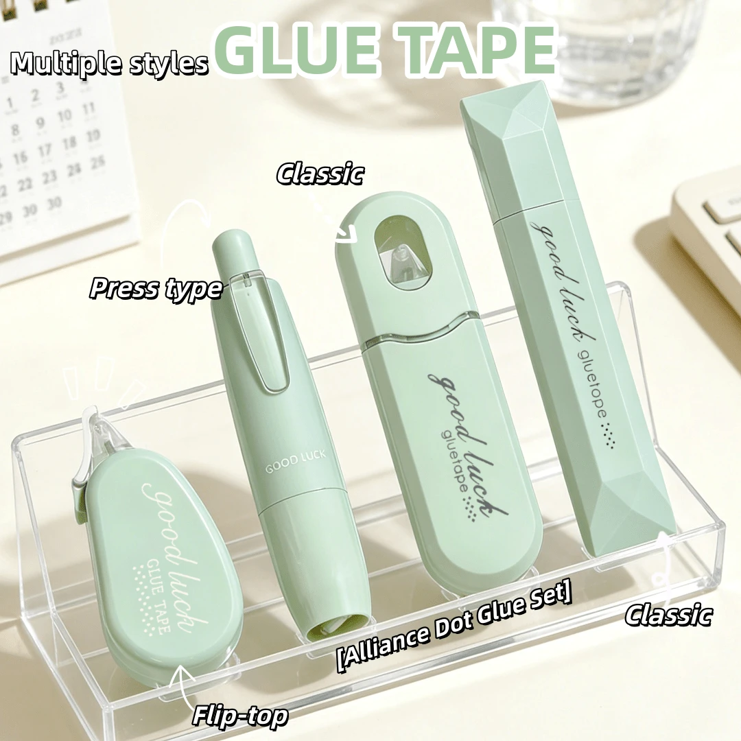 4 kiểu băng dính hai mặt độc đáo kèm con lăn, keo hai mặt liền mạch và bền chắc, có thể dán chắc chắn, thích hợp cho các dự án thủ công, tự làm sticker, sổ lưu niệm, đồ dùng học tập và văn phòng phẩm, đóng gói quà tặng. - Nhiều màu - Xem 1