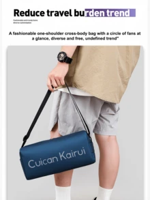 Men's Minimalist Horizontal Crossbody | Sleek Daily Commute Bag - Multicolor - View 8