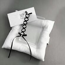Porta-cartões elegante de renda (1 unidade), ideal para fotos de 7,6 cm, cartões de celebridades, retratos, mini cartões, cartões Gachapon, carteirinhas de estudante, decoração com laço artesanal, itens colecionáveis de personagens de anime/desenho animado, produtos para fãs de ídolos, capas para fotos, porta-cartões Lolita transparente. - A - Ver 18