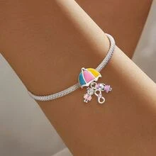 1pc 925 Sterling Silver Umbrella Pendant, Suitable For Bracelet, Necklace, Jewelry DIY, Friend Gift - Gather - View 6