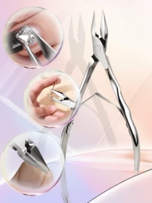 1 chiếc kìm tháo đá đính kèm bằng thép không gỉ, kìm cắt móng tay, dụng cụ làm móng - Nhiều màu - Xem 6