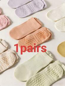 3/5/8 双装女士瑜伽健身彩色袜，女士网眼透气防滑袜，适合舞蹈、瑜伽、健身、跑步 - 彩色 - 查看 9