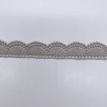 Dây ruy băng ren thêu - Dài 3 thước Anh, rộng 0,82 inch, họa tiết hoa nửa hình tròn viền đơn, nhiều màu sắc khác nhau, dùng cho quần áo trẻ em và đồ thủ công - Trắng, Đỏ, Đen, Hồng đào, Đỏ tía, Mơ, Xám, Xanh nhạt, Xanh lá cây, Tím nhạt - nhiều màu - Xem 9