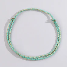 1 件手工波西米亚编织绳脚链，海洋度假风格，幸运夏日海滩礼物，女士冲浪者脚链，最佳朋友礼物 - 彩色 - 查看 22