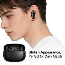 真无线蓝牙耳机 - 兼容苹果和安卓设备，内置麦克风，防汗，续航长达 24 小时 - 白色 - 查看 5