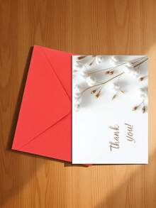 1pc Refreshing "Thank You!" Greeting Card/Natural Cotton Healing Gratitude Card, Suitable For Thanking Friends, Family, Holidays And Various Occasions, Practical And Decorative. (Includes 1 Card/1 Envelope, 4.3" X 6.3") - Style a - View 16