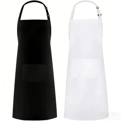 1 chiếc tạp dề điều chỉnh được, có 2 túi, dùng cho nhà bếp/đầu bếp/nấu ăn/vẽ tranh.