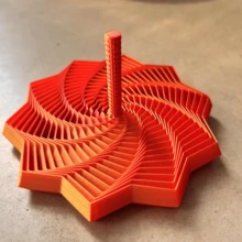 3D打印减压星光学错觉折叠拼图玩具，多边形胡萝卜塔螺旋3D桌面 - 彩色 - 查看 4