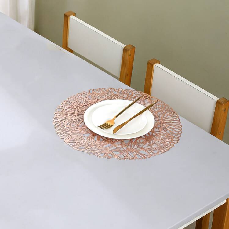Set de 1/2/4 piezas de individuales de PVC con diseño de cuerda, aptos para cocina, mesa de comedor, interior/exterior, lavables, resistentes al calor, fáciles de limpiar, aplicables para bodas, campamentos, fiestas y días festivos - Multicolor - Añade 23