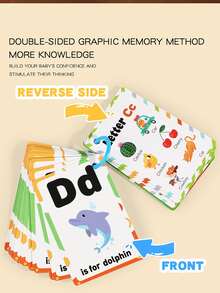 27pcs Alphabet Phonics English Learning Flashcards, Letter Pronunciation & Word Cards, Preschool Early Education Teaching Tool, Suitable For Toddler Learning, Teachers, Home Schooling, Learning Gift, Holiday Gift - Multicolor - View 6