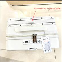 20/24-Inch Premium Hard-Shell Carry-On + Checked Luggage Set (With USB Combination Lock) - Pop-Up Aluminum Telescopic Handle, Multi-Directional Wheels, Laptop Compartment Pocket, High-End Stylish Durable Hard-Shell Suitcase, Ideal For Travel And Business - trắng - Xem 3