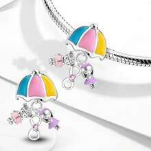 1pc 925 Sterling Silver Umbrella Pendant, Suitable For Bracelet, Necklace, Jewelry DIY, Friend Gift - Gather - View 8