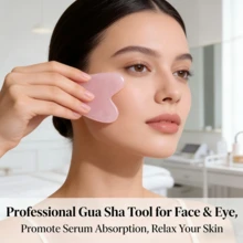 1 PCS Gua Sha Facial Tool,Facial Gua Sha Scraper,For Face Eye Neck Anti-Aging Slimming & Firming,Gua Sha Facial Tools,Heart Shape Resin Massage Tool For Face & Neck, Ergonomic Jawline Sculpting Board, Home Spa Beauty Tools, Travel Essential For Daily Skin Care Routine - Pink - View 9