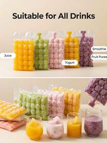 31/61/121个一次性冰袋，自封冷冻袋，DIY托盘袋 - 彩色 - 查看 5