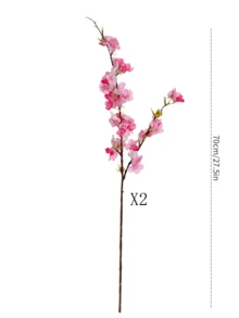 1/2/3支人造樱花，73厘米仿真花，适用于墙面、客厅、卧室、婚礼、派对装饰、桌面摆设、家居、书桌装饰、厨房、婚礼、餐桌、中心装饰、办公室、花园、户外、房屋、庭院装饰，春夏秋冬皆宜。 - 深粉 - 查看 11