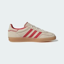 Adidas Originals Gazelle Indoor Beige Better Scarlet Casual Sneakers Women's JS1402 | Retro Heritage Style, Timeless Silhouette - 米色 - 查看 2