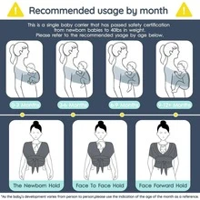 Stylish Black Baby Carrier Wrap: Comfortable, Soft & Supportive, Adjustable Ring Sling For Mom & Dad, Ideal For Baby Registry, Newborn To Toddler, Baby Shower - 彩色 - 查看 2