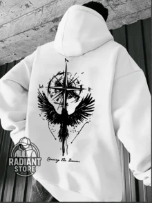 Comfortable Basic Sweatshirt For Everyday Wear Angel Wings Gothic Art Streetwear Urban Culture Street Fashion Street Graffiti Tagging Skater Skateboarding Unisex Men's Women's Sweatshirt 50% Cotton 50% Polyester Top Premium Streetwear New Release Immediate Shipping Various Colors!! - 白色 - 查看 1