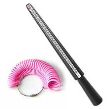 KLONKEE 2pcs Ring Sizer Tool, Multi-Color Options, US-HK 4-In-1 Alloy/Plastic Measuring Rod + Plastic Ring Gauge With Axis And Ring Size Scale, Suitable For Jewelry Measurement - Multicolor - View 9