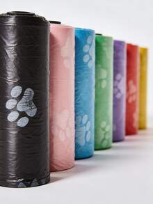 1 Roll/15pcs, 6 Rolls/90pcs, 8 Rolls/120pcs, 10 Rolls/150pcs, 20 Rolls/300pcs, 30 Rolls/450pcs Pet Waste Bags, Dog Poop Bags, Leak-Proof Convenient Outdoor Dog Waste Cleanup Bags, Easy To Clean - Multicolor - View 3