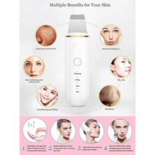 400mAh USB Facial Skin Exfoliating Scraper, Ultrasonic Facial Exfoliating Cleansing Scraper Device With Import And Export Functions, Facial Exfoliating Scraper, Skin Exfoliating Scraper, Pore Cleansing Blackhead Remover Tool, For Facial Deep Cleansing, Home, School And Travel Skincare Tool - Standard Model - View 4