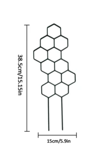 蜂巢式植物攀爬架與防鏽塑膠支撐樁，適用於盆栽藤蔓與花卉，室內外盆栽省空間園藝支撐架 - 多色 - 查看 10