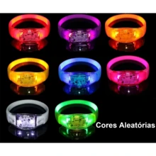 Voice-Activated LED Wristband That Flashes In Sync With Music, Featuring 3 Light Modes, Ideal For Parties, Graduations, Club Events, Birthdays, And Many Other Occasions. - 隨機顏色 - 查看 3