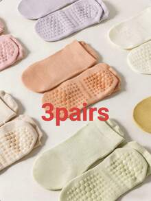 3/5/8 双装女士瑜伽健身彩色袜，女士网眼透气防滑袜，适合舞蹈、瑜伽、健身、跑步 - 彩色 - 查看 8