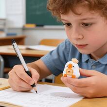 Nuevo Llegada Creativo Sacapuntas de Ganso Oscilante, Lindo Sacapuntas de Ganso de Pan, Compacto y Conveniente - A - Ver 2