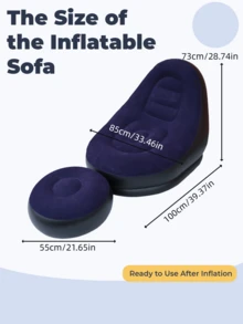 New Inflatable Plush Sofa For Lazy People Foldable Foot Sofa Bed Outdoor Convenient Lying Chair With Feet Bench Hot, Camping Equipment - Multicolor - View 14
