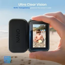 适用于 OSMO NANO 的 4 合 1 相机保护套装（2 片钢化玻璃屏幕保护膜 + 2 个硅胶镜头盖） - 防刮高透光相机配件，适用于 OSMO NANO - 9H 硬度钢化玻璃屏幕保护膜可有效防止钥匙或硬币刮伤，可拆卸硅胶镜头盖 - 柔软灵活的硅胶盖为镜头提供额外保护，易于安装 - 查看 4