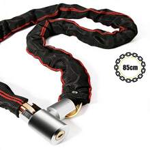 1pc Heavy Duty Bicycle Chain Lock, Featuring Sturdy Chain And Anti-Theft U-Lock Dual Design, Extremely Resistant To Smashing, Cutting And Prying, Providing Ultimate Anti-Theft Protection For Commuting. Made Of Durable High-Strength Material, All-Weather Resistant And Rust-Proof, Polished Lock Head Is Solid And Long-Lasting. - Multicolor - View 4