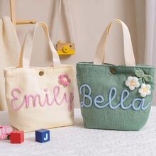 Personalized Name Handbag, Name Tote Bag, Party Gift, Birthday Gift, Mother's Gift, Outdoor Picnic Bag - Multicolor - View 8