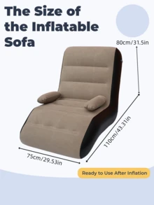 1 Stück S-förmiges aufblasbares Sofa mit Armlehne, aufblasbarer Campingstuhl, aufblasbares lässiges Sofa, aufblasbarer Stuhl, faltbarer tragbarer aufblasbarer Stuhl, geeignet für Wohnzimmer, Schlafzimmer, Leseraum, Balkon, Outdoor-Camping, einfach zu verstauen und zu transportieren, Lässig und Unterhaltung, Studentenwohnheim, Rückenlehnstuhl - Verschiedenfarbig - Übersicht 12