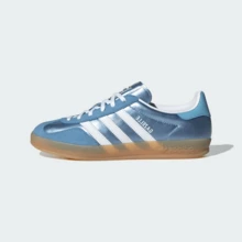 Adidas Originals Gazelle Indoor Beige Better Scarlet Casual Sneakers Women's JS1402 | Retro Heritage Style, Timeless Silhouette - 藍色 - 查看 1