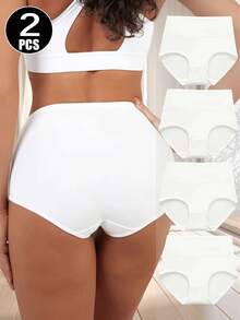 2pcs Disposable Women's High Waist Panties, Soft, Comfortable, Breathable, High Elasticity, Tight High Waist Design - Two-piece set - View 3