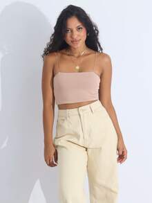 Women Tank Tops & Camis - 摩卡棕 - 查看 5