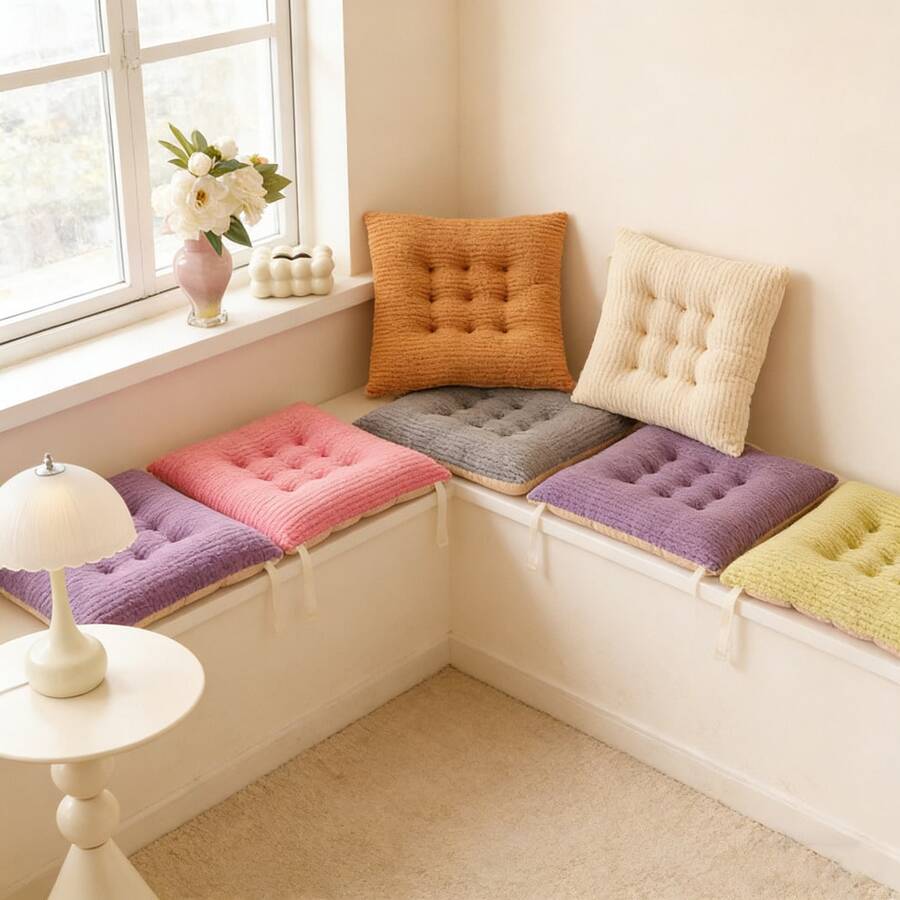 1 chiếc đệm ngồi dày mềm mại, phù hợp cho mọi mùa, đệm lót ghế học sinh/văn phòng. - Nhiều màu - Xem 1
