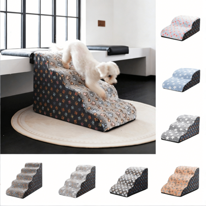 Pet Stairs, Pet Ramps, Dog Climbing Stairs, Non Slip Climbing Steps, Removable And Washable High-Density Sponge Steps, Bed Climbing Ladder Suitable For Small, Medium, And Large Dogs To Use At The Bedside, Cat Bed Climbing Ladder For Elderly Dogs, Dogs With Joint Pain, Cats