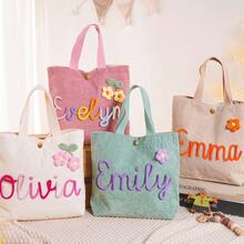 Personalized Name Handbag, Name Tote Bag, Party Gift, Birthday Gift, Mother's Gift, Outdoor Picnic Bag - Multicolor - View 4